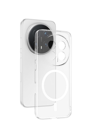 Honor Magic 8 Pro Kılıf Sararmaz Ultra İnce Sert Mika Magsafe Kamera Yükseltili Erd Şeffaf