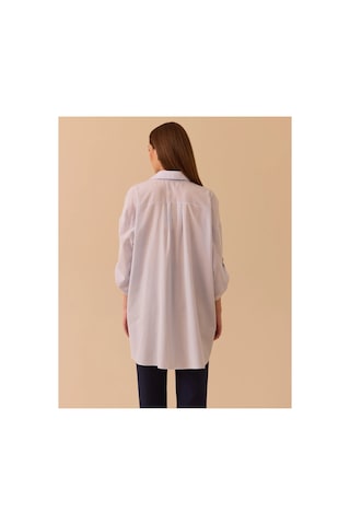 Seçil Oversize Katlanabilir Kollu Gömlek Mavi - 906330245 Mavi