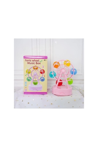 Dönme Dolap Müzik Kutusu, 10 X 16cm, Kurmalı Melodili Ferris Wheel Müzik Kutusu, Pasta Üstü Doğum Günü Süsü, Diğer