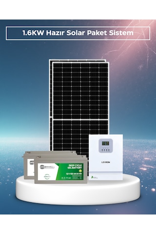 1,6kw Hazır Solar Paket Akıllı Mppt İnverter Off-grid Sistem
