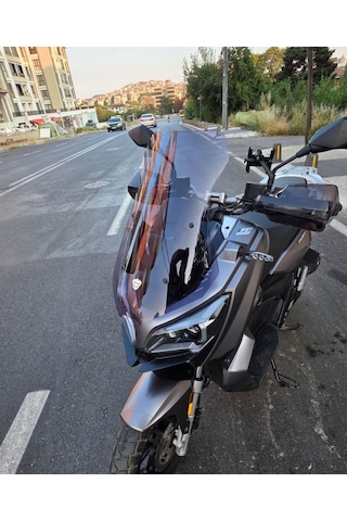 Motocam Rks Reale 125 Ön Cam 2023-2026 Model 55cm Füme Renkli 4mm Kısa Spor Cam
