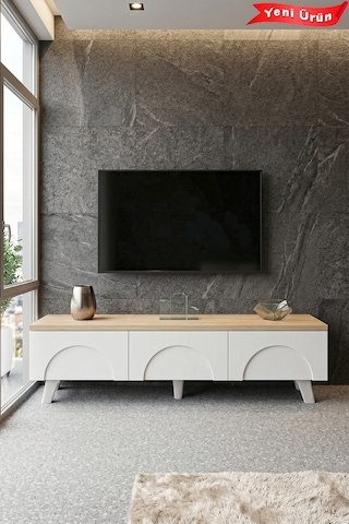Eko Bohem Tv Ünitesi 150 Cm - Modern Tv Sehpası Beyaz