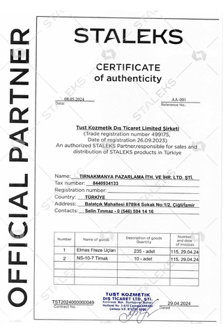 Staleks Diamond Expert Seri Freze Ucu Cylinder Red Fa30r014/8