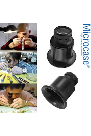 Microcase Saatçi Tamirci Göz Büyüteci 20X Siyah - Al2545