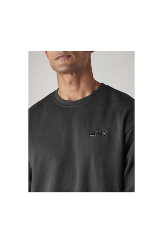 Levi's Relaxed Erkek Bisiklet Yaka Logolu Siyah Sweatshirt - A8398-0098