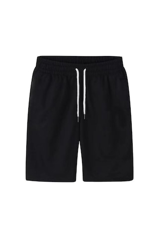 Siyah Erkek Şort Yaz Ince Kesit Beş Noktalı Pantolon Spor Rahat Pantolon Büyük Boy Gevşek Erkek Pantolon Siyah