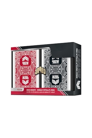 Premium Pvc Poker Kart Seti - İki Deste Kırmızı, Siyah