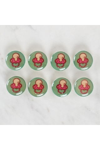 Loren Crafts 8'li Emzik Düğme - 1014