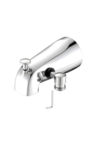 Xurunkeji Küvet Musluğu Ve Yönlendirici, Küvet Musluğu Ve Duş Yönlendirici Ve Altıgen Anahtar 1/2 İnç Bakır Boruya Uygun, 5.3 İnç GÜMÜŞ