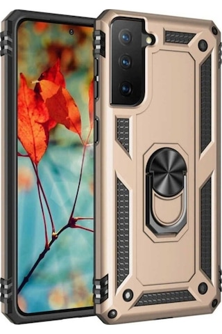 Galaxy S21 Plus Kılıf Zore Vega Kapak Gold