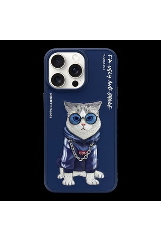 Özel Üretim Aksesuar Lens Korumalı Hassas Tuş İphone 14 Pro Max Uyumlu Kedi Desenli Kılıf 3d