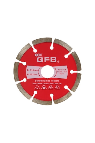 Soketli Elmas Beton Mermer Kesici 115 Mm