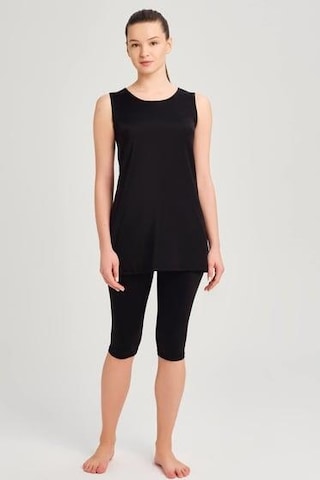 Haşema 6024 Siyah Meliha Askılı Kadın Havuz Mayosu Çok Renkli