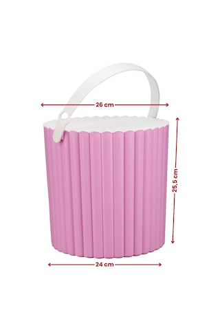 Flora 2'Li Un Ve Bakliyat Kabı Trendy Çok Amaçlı Yuvarlak Saklam Pembe