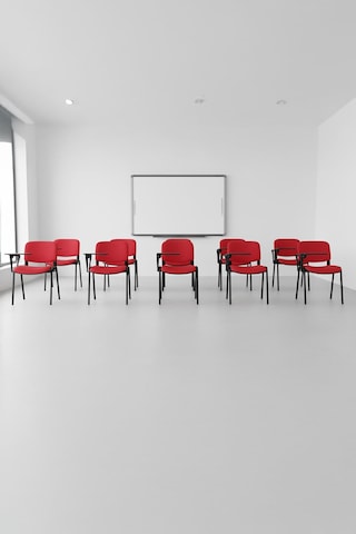 Ofisbazaar Form 2'li Yazı Tablalı Kolçaklı Sandalye Toplantı, Eğitim Ve Seminer Koltuğu Kırmızı Kumaş Kırmızı Kırmızı