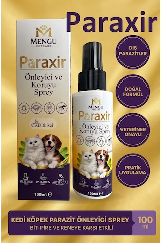 Mengu Petcare Paraxir Bit Pire Kene Spreyi Doğal Koruma Kedi Köpek Kuş Tavşan Uyumlu Büyük Boy Şişe 100 Ml Mengu Petcare Paraxir Bit Pire Kene Spreyi Doğal Koruma Kedi Köpek Kuş Tavşan Uyumlu Büyük Boy Şişe 100 Ml
