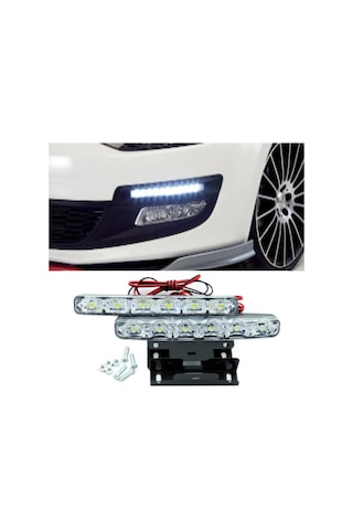 6 Ledli Gündüz Farı Gündüz Ledi Drl Led Lamba 18W Su Geçirmez