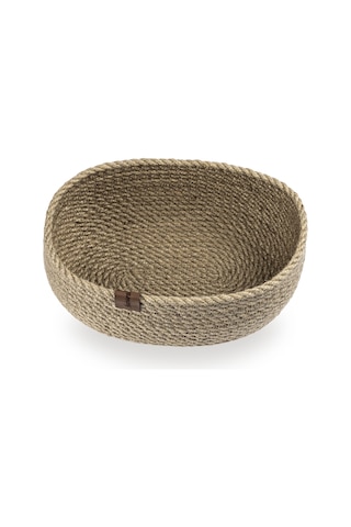 Naturalove Dekoratif Oval Jüt Sepet / Orta Boy