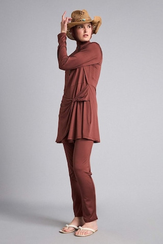 Defacto Regular Fıt 4lü Kahverengi Burkini Mayo G7456ax26hsbn329 Kahve-bn329