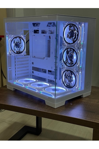 Gametech Anime Karakterli 7argb Fanlı Akvaryum Kasa Beyaz