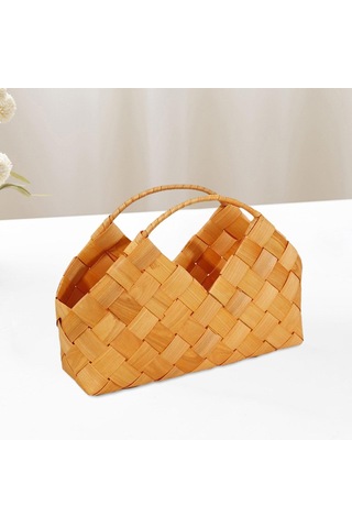 Suntek Magideal Çiçek Sepeti Kutusu Dokuma Depolama Sepeti Kahverengi