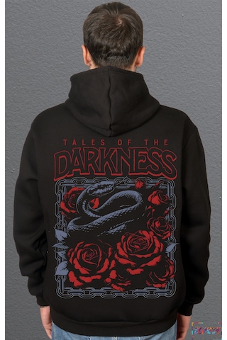 Bumeta Tales Of The Darkness Sweatshirt Unisex Kapüşonlu Hoodie Siyah