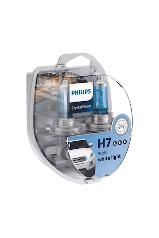 Philips H7 Crystal Vision Parlak Beyaz Işık 4300k Made İn Germany
