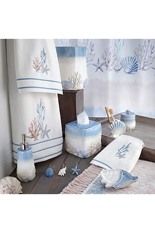 Avanti Linens Soyut Coastal Collection Diş Fırçası Tutucu, Çok Renkli 000 Açık Krem