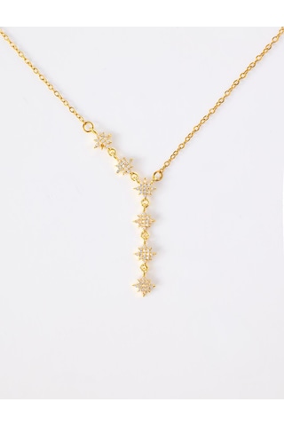 Jimmy Key Jimmy Key Altın Rengi Yıldız Detaylı Zarif Y Kolye 6sw428828150