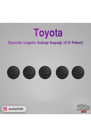 Toyota Logolu Subap Kapağı 5'li Paket