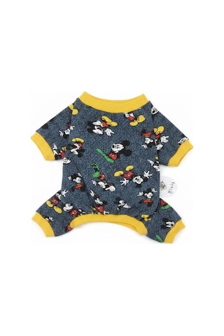 Miniş Mikili Küçük Irk Köpek Esnek Penye Tulum Pijama -21571
