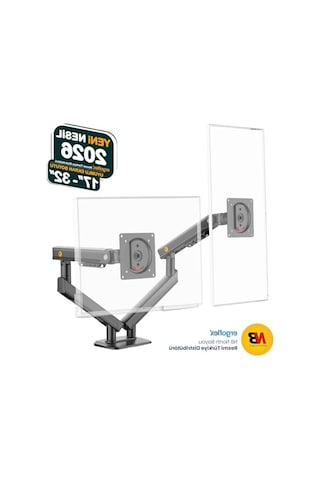 Ergonomik Monitör Standı, 17-32 İnç Ekran, 2-9 Kg Taşıma Kapasitesi