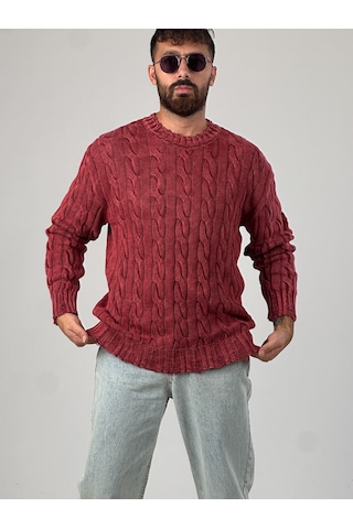 Bordo Triko Erkek Sweatshirt Coc1025 Bordo