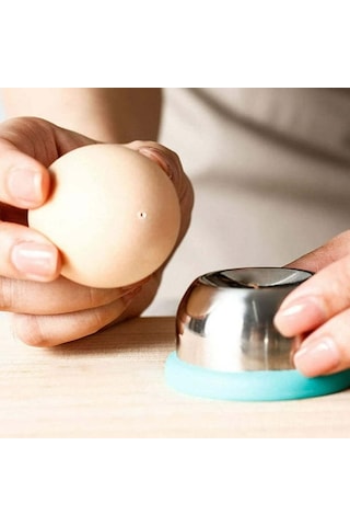 Dofolink 304 Paslanmaz Çelik Yarı Otomatik Yumurta Çırpıcı - Plastik Tabanlı Yumurta Delici, Pişirme Sırasında Kırılmayı Engeller, Soyulmayı Kolaylaştırır - Mutfak Araçlığı Yeşil Diğer