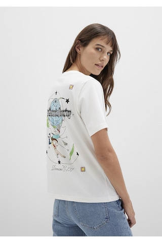 Mavi - Rick And Morty Baskılı Ekru Tişört 1613675-70057 Ekru
