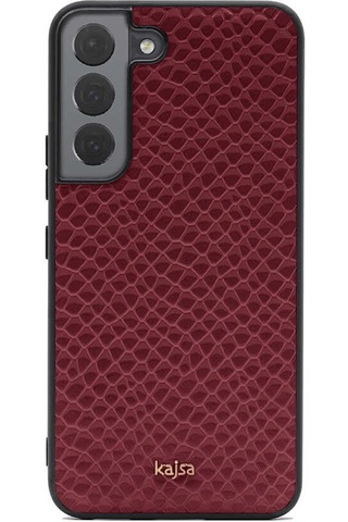 Kajsa Galaxy S22 Plus Kılıf Kajsa Pearl Pattern Hakiki Deri Kapak ZORE-220062