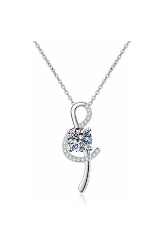Pure Diamonds Sol Anahtarı Kadın Kolye Gümüş Zincir Zarif & Işıltılı Tasarım Altın - Gümüş
