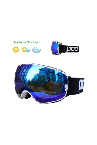 Çift Katmanlı Anti Sis Özellikli Uv Snowboard Kayak Gözlüğü