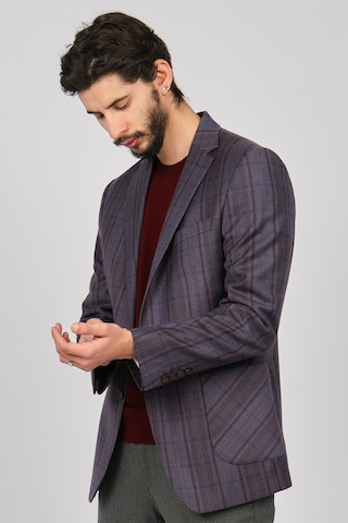 Yünsa Erkek Ekoseli Spor Yün Ceket 2661000 Bordo(531445841) Bordo