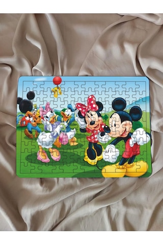 Çocuk Puzzle Ahşap Micky Mouse 108 Parça