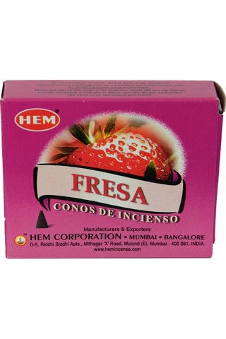 Hem Çilek Kokulu 10 Konik Tütsü Strawberry