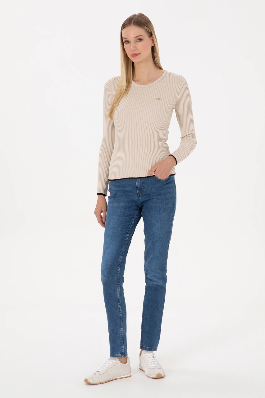 U.S. Polo Assn. Kadın Koyu Mavi Skinny High Waist Fit Jean Pantolon 50308078-DN0023