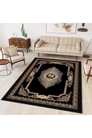 Rovigo Home Dijital Baskı Yıkanabilir Kaymaz Taban Salon Halısı RVG0329 Çok Renkli