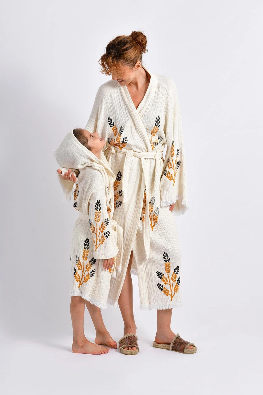 Brandsmithshop Golden Wheat Anne Çocuk Kimono Set Çok Renkli