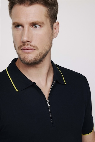 Tudors Erkek Polo Yaka Slim Fit Pamuk Fermuarlı Pike Lacivertvert Tişört-27686-Lacivertvert Lacivert