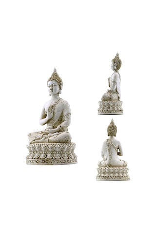 T.concept Dekoratif Oturan Buddha Heykel Biblosu Kombin Renkli