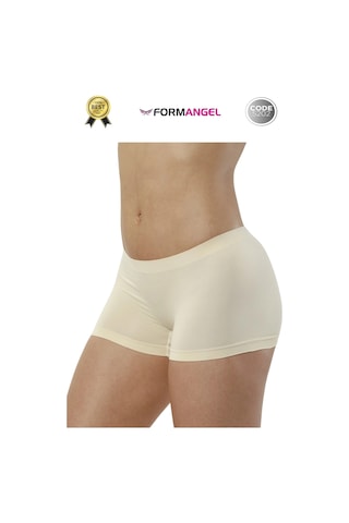 Kadınboxer Toparlayıcı Şekillendirici Seamless Kaymaz Kadın Dikişsiz Boxer İç Çamaşırı - 4 Adet Ten