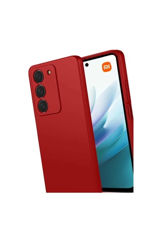 Xiaomi Redmi 15 4g Kılıf Biye Yumuşak Silikon Case Kırmızı