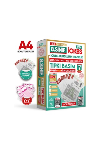 2026 8.Sınıf LGS - İOKBS Tıpkı Basım ve ÖZGÜN Yeni Nesil Deneme Seti 23lü(9+8+6) ALTIN PAKET TG