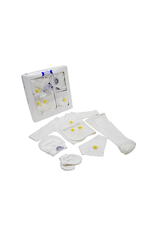 Pembe Bebek Bakım Çantası Ve 5 Parça Hastane Çıkışı İkili Set Pembe - Sarı